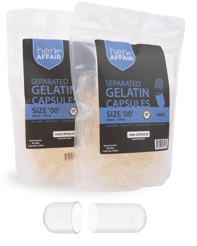 Separated Empty Gelatin Capsules "Size 00" (Subscription)